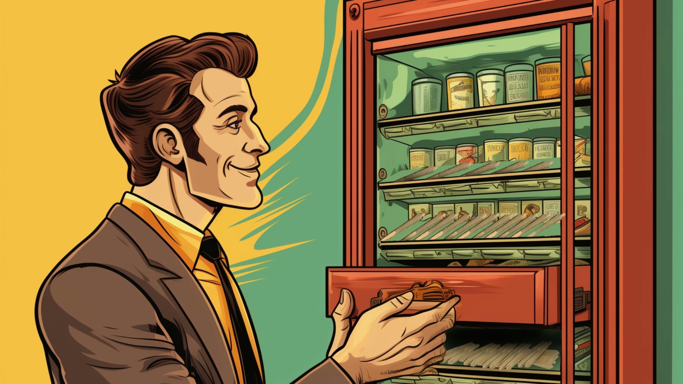 What Is The Shelf Life Of Delta 8 Prerolls? 9 Indacloud. A Man Choosing A Joint From His Cabinet Retro Comic A3F235F5 4E4B 48E0 A3B0 B1E8Bbb3C113